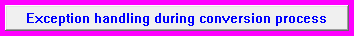 4. Exception handling during conversion process