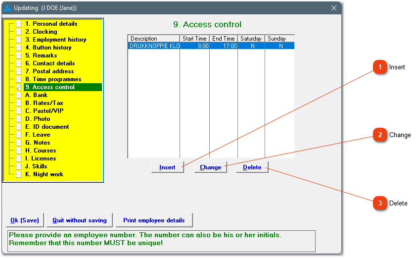 9. Access control