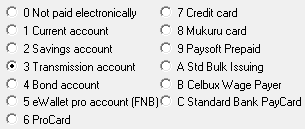 2. Bank Account Type