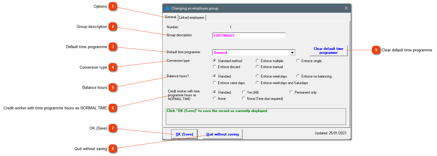 Adding an employee group