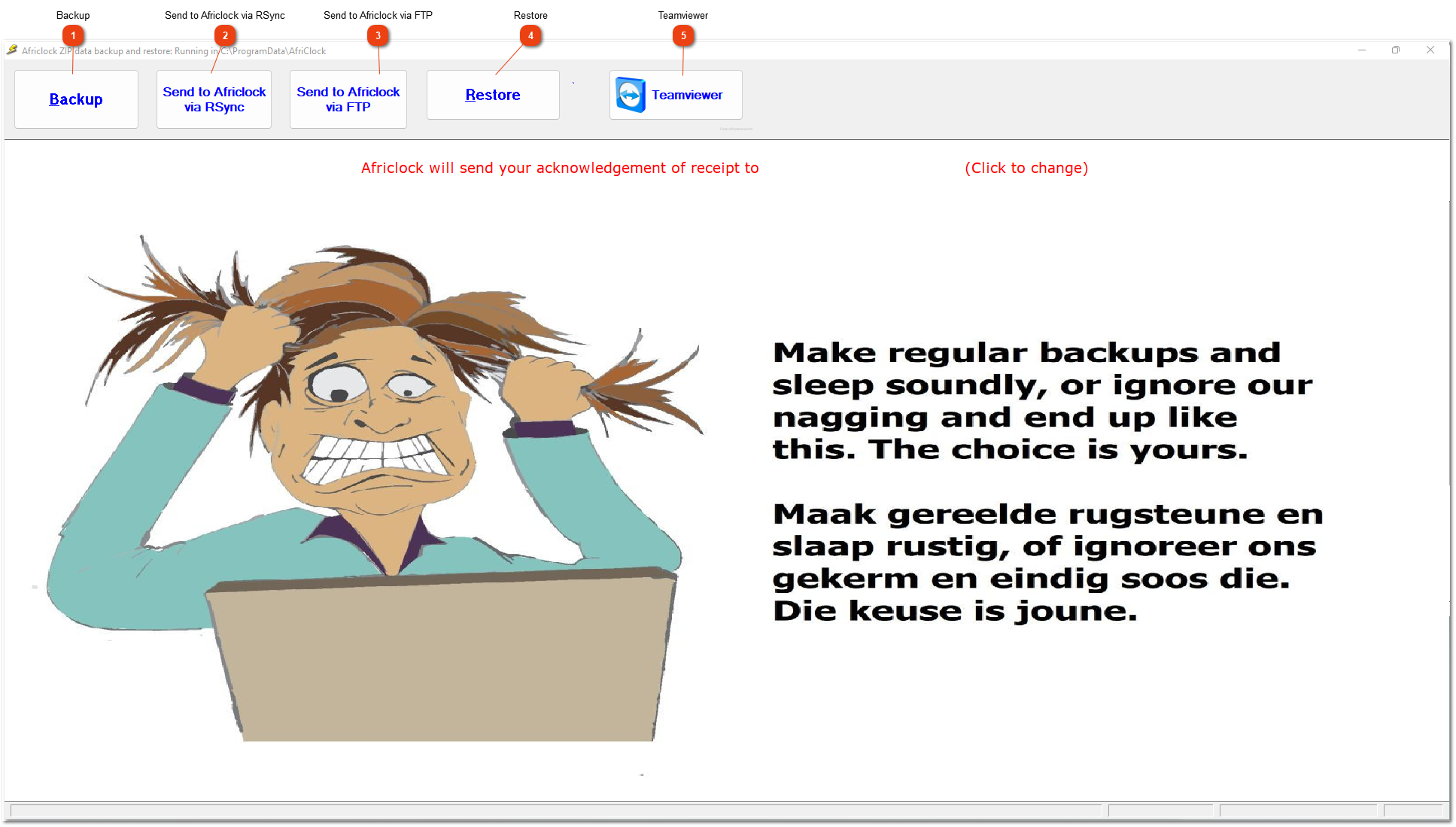 Africlock Data Backup