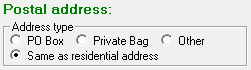 12. Postal address