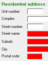 7. Residential address