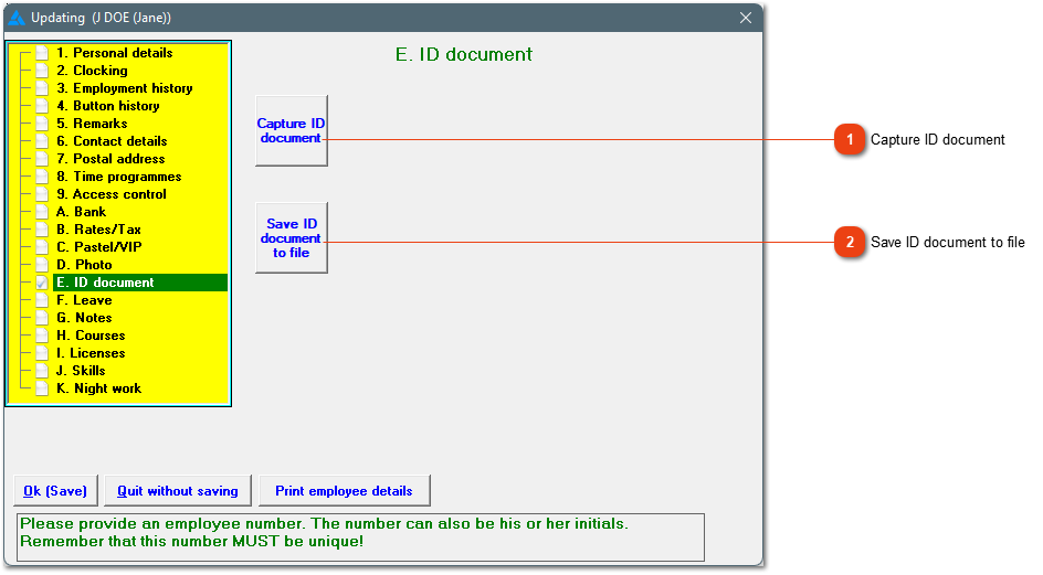 E. ID document