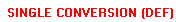 17. Conversion method