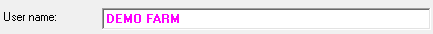 1. User name