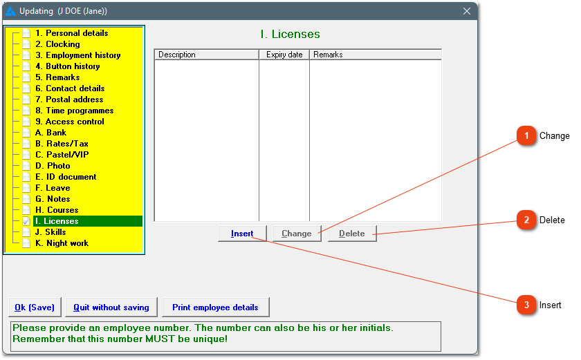 I. Licenses