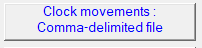 2. Clock movements : Comma-delimited file