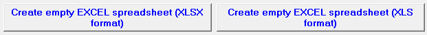 1. Create empty EXCEL spreadsheet (XLS/XLSX format)