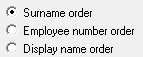 2. Sort order for report