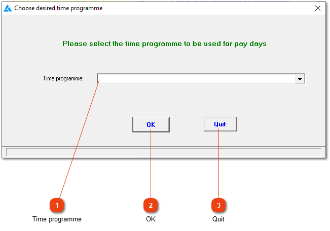 Override time programme: pay days