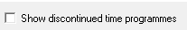 1. Show discontinued time programmes