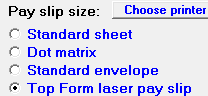 14. Pay slip size