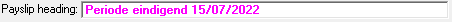 1. Payslip heading