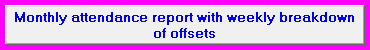 3. Monthly attendance report with weekly breakdown of offsets