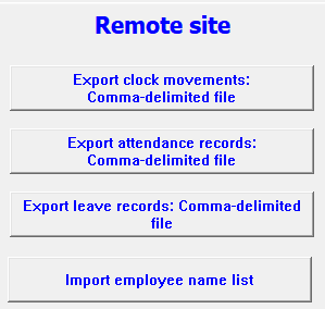 1. Remote site options