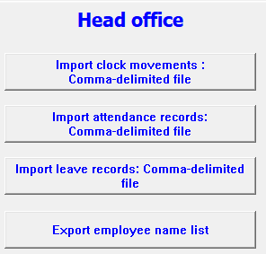2. Head office options