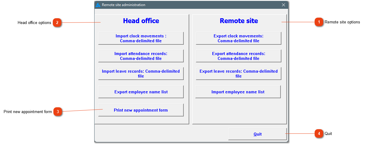 Remote site administration
