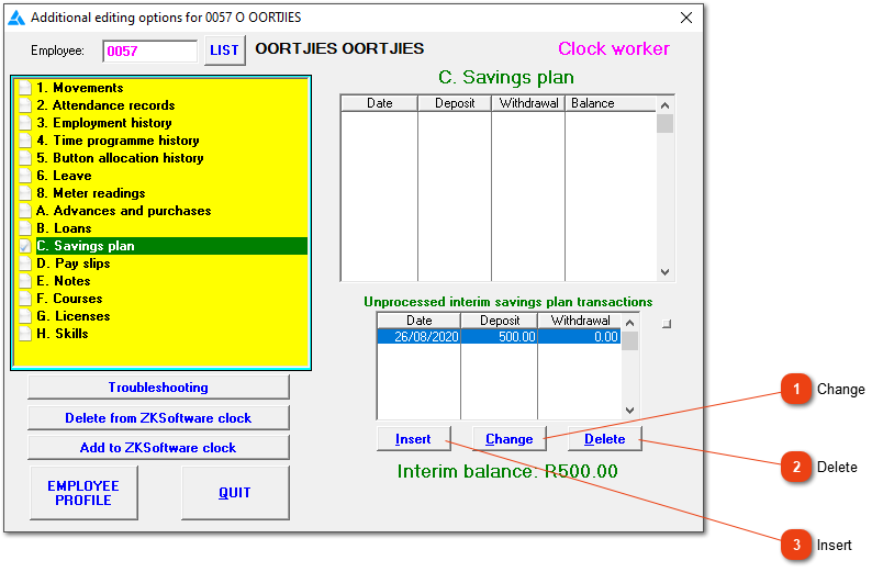 Savings plan