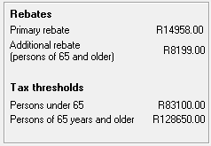 5. Rebates and Tax thresholds
