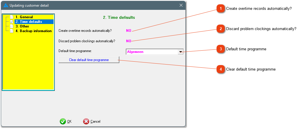 Time defaults