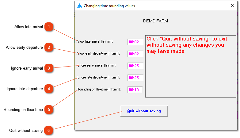 Time rounding